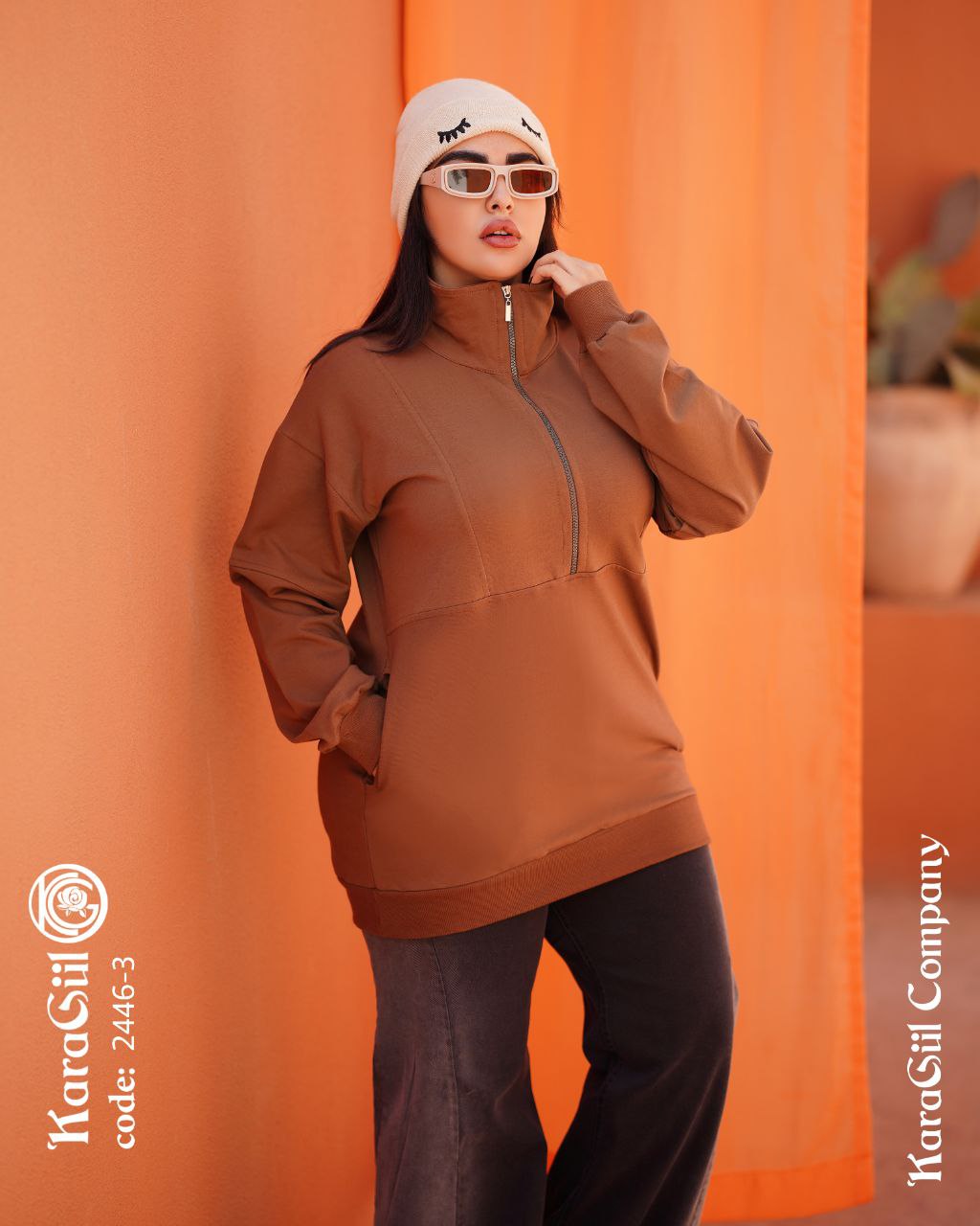 سویشرت نیم زیپ ۲۴۴۶