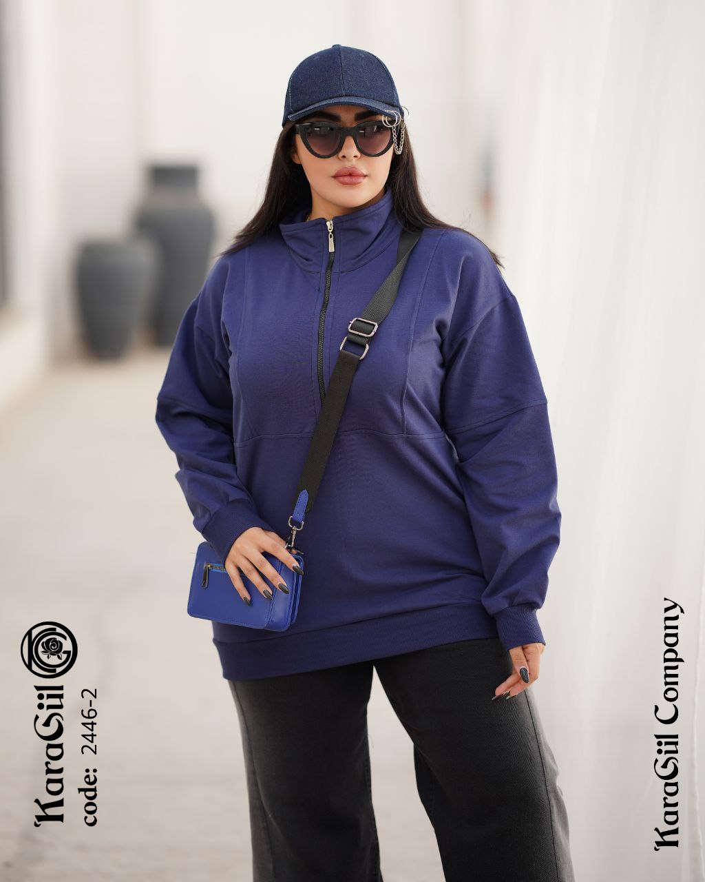 سویشرت نیم زیپ ۲۴۴۶