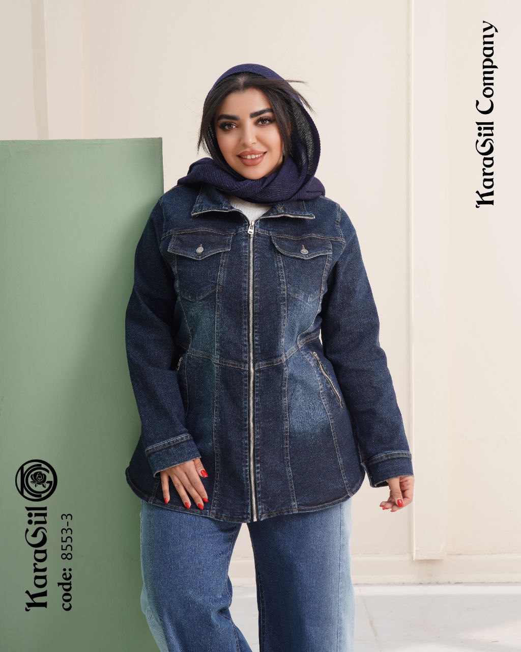 مانتو جین زیپدار ۸۵۵۳