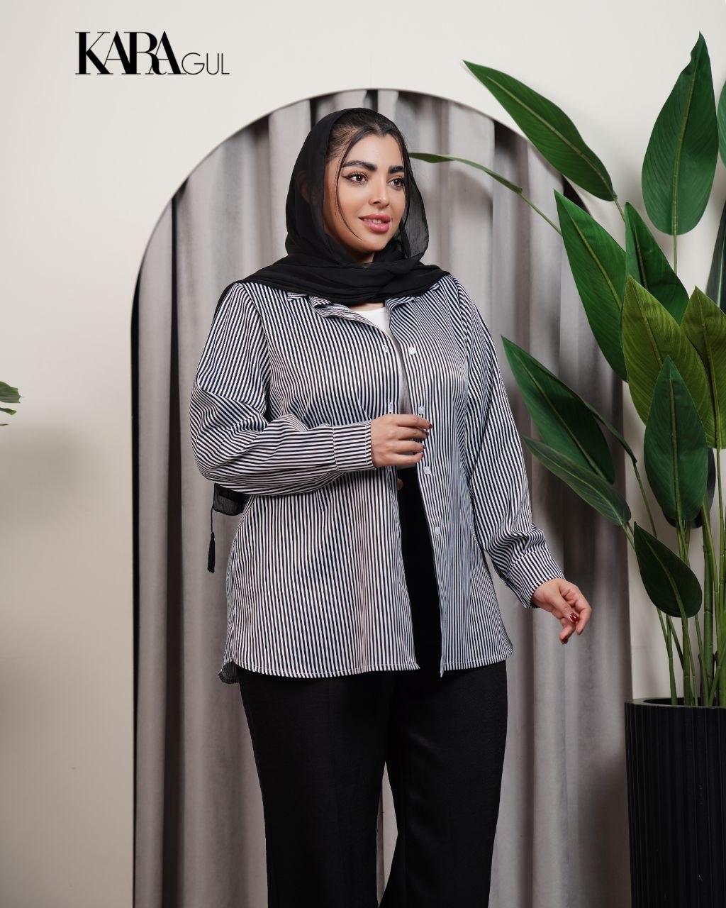شومیز راه راه ۷۰۹۱