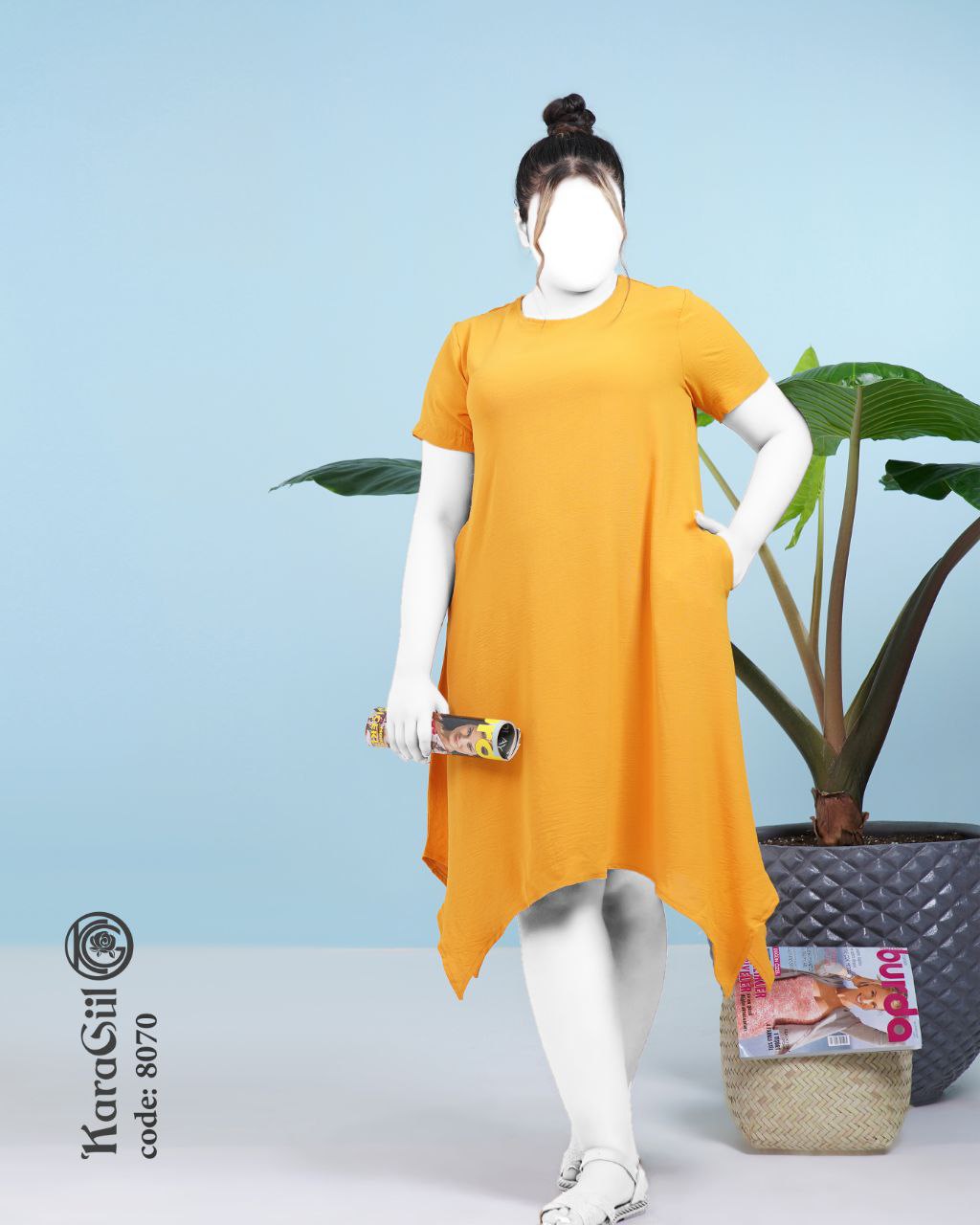پیراهن سایز بزرگ ابروبادی ۸۰۷۰