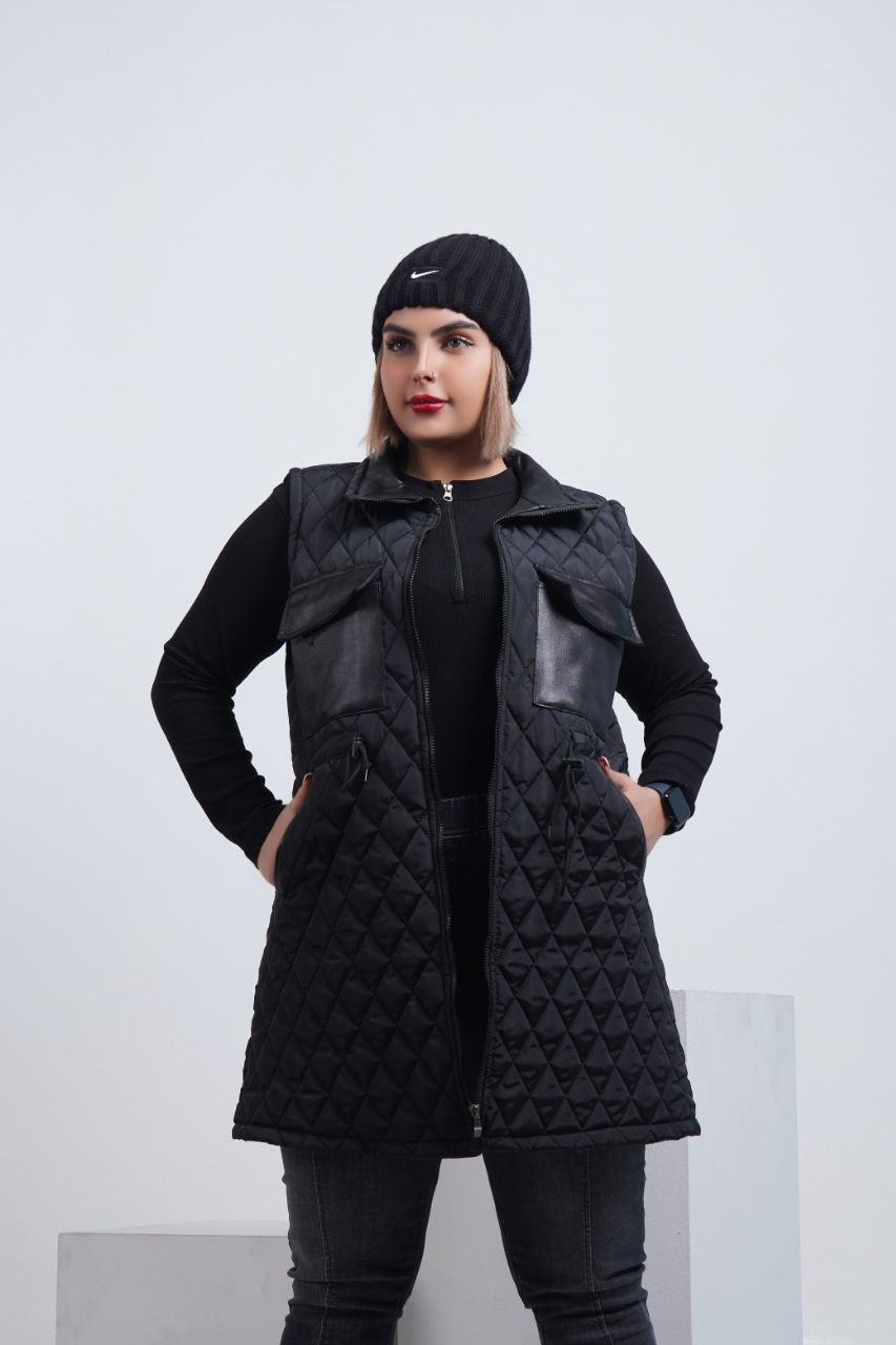 پافر طرح لوزی جیب چرم ۸۲۰۶