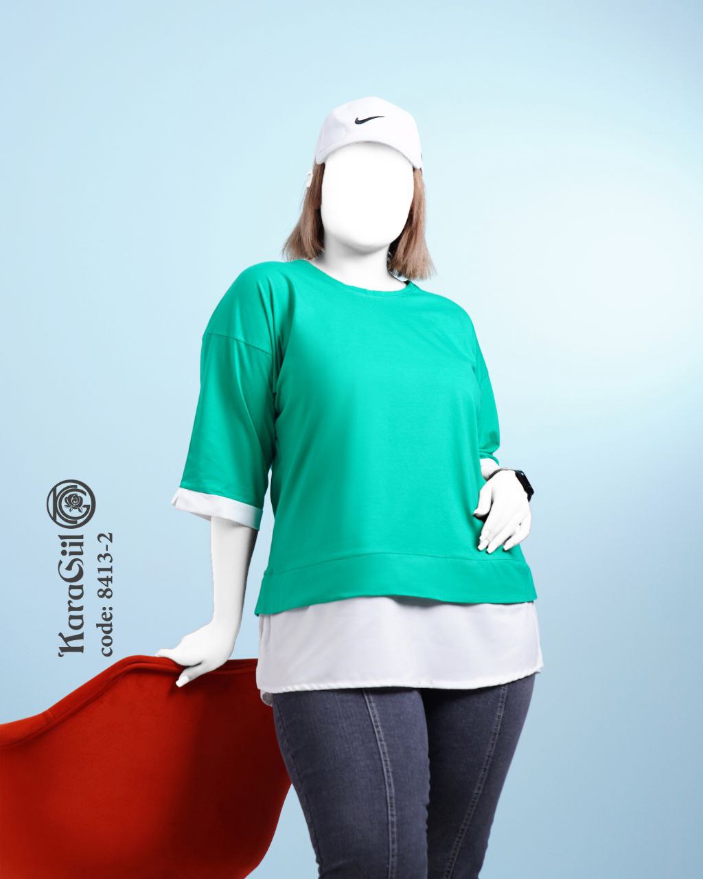 تیشرت آستین سه ربع ۸۴۱۳