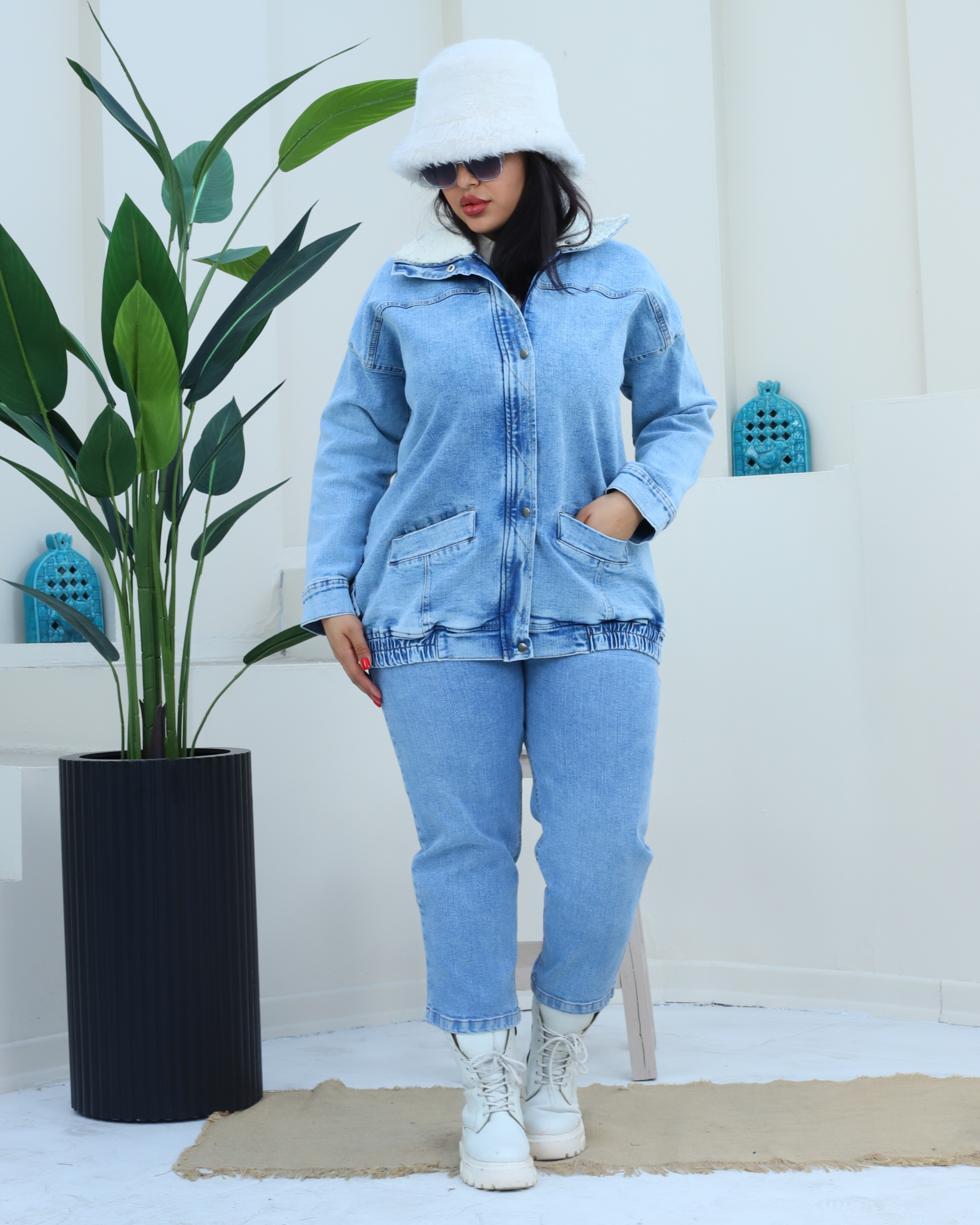 سویشرت جین یقه ببعی