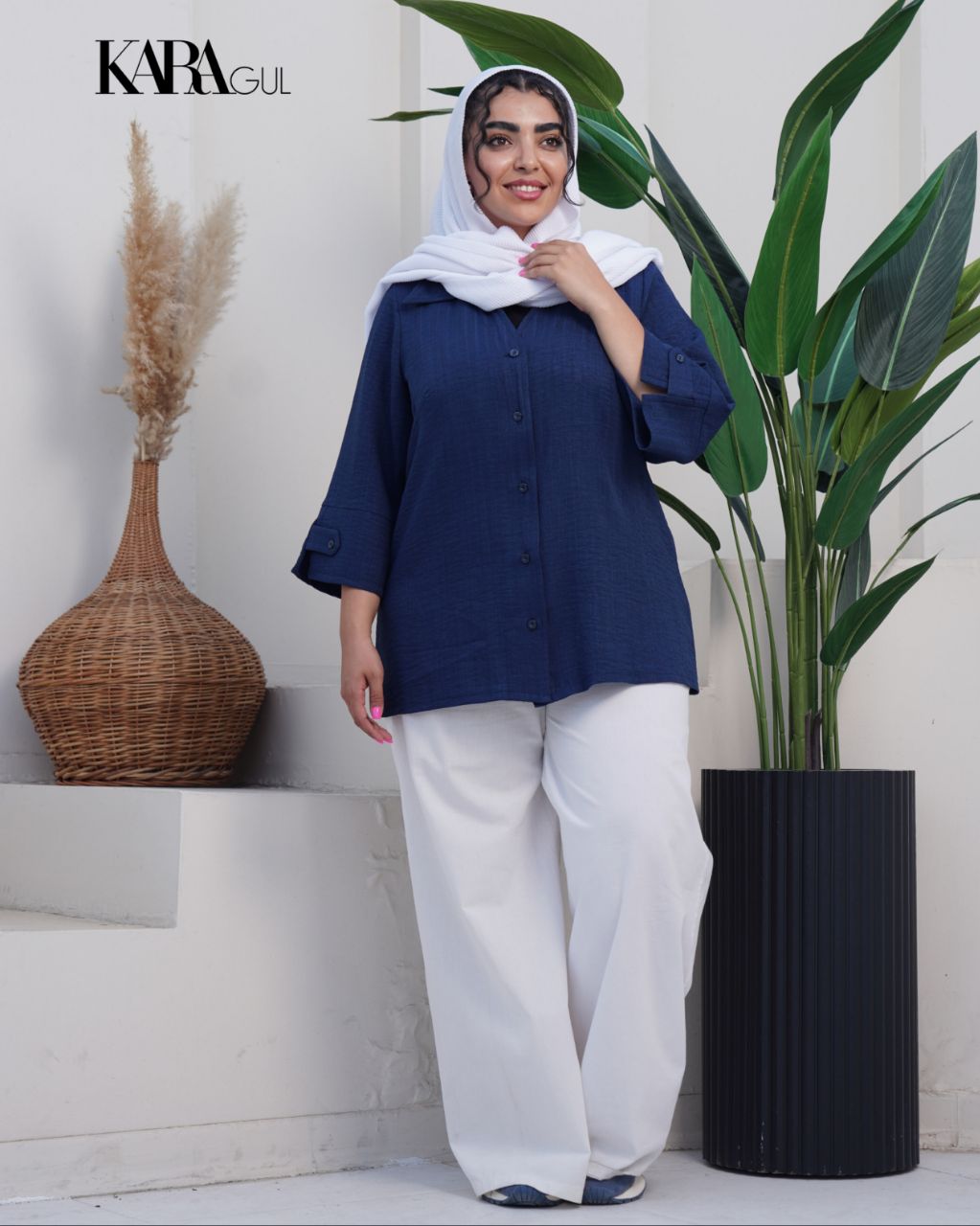 شومیز یقه شکاری ۷۱۱۶