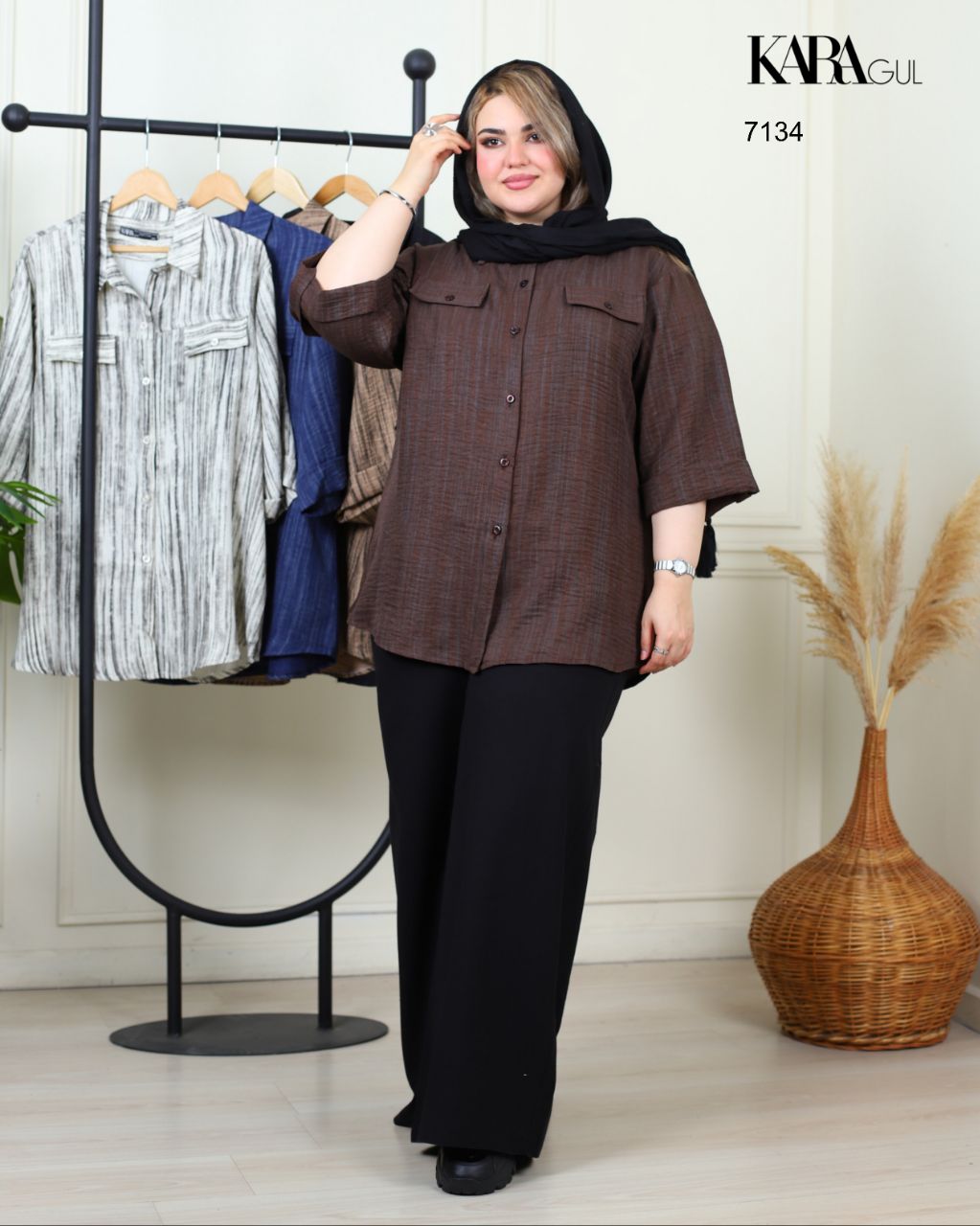 شومیز سوفیا طرح دار ۷۱۳۴