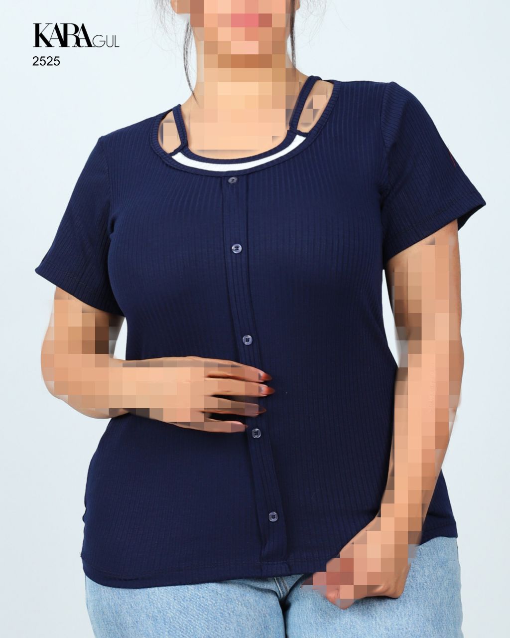 تیشرت یقه سفید ۲۵۲۵