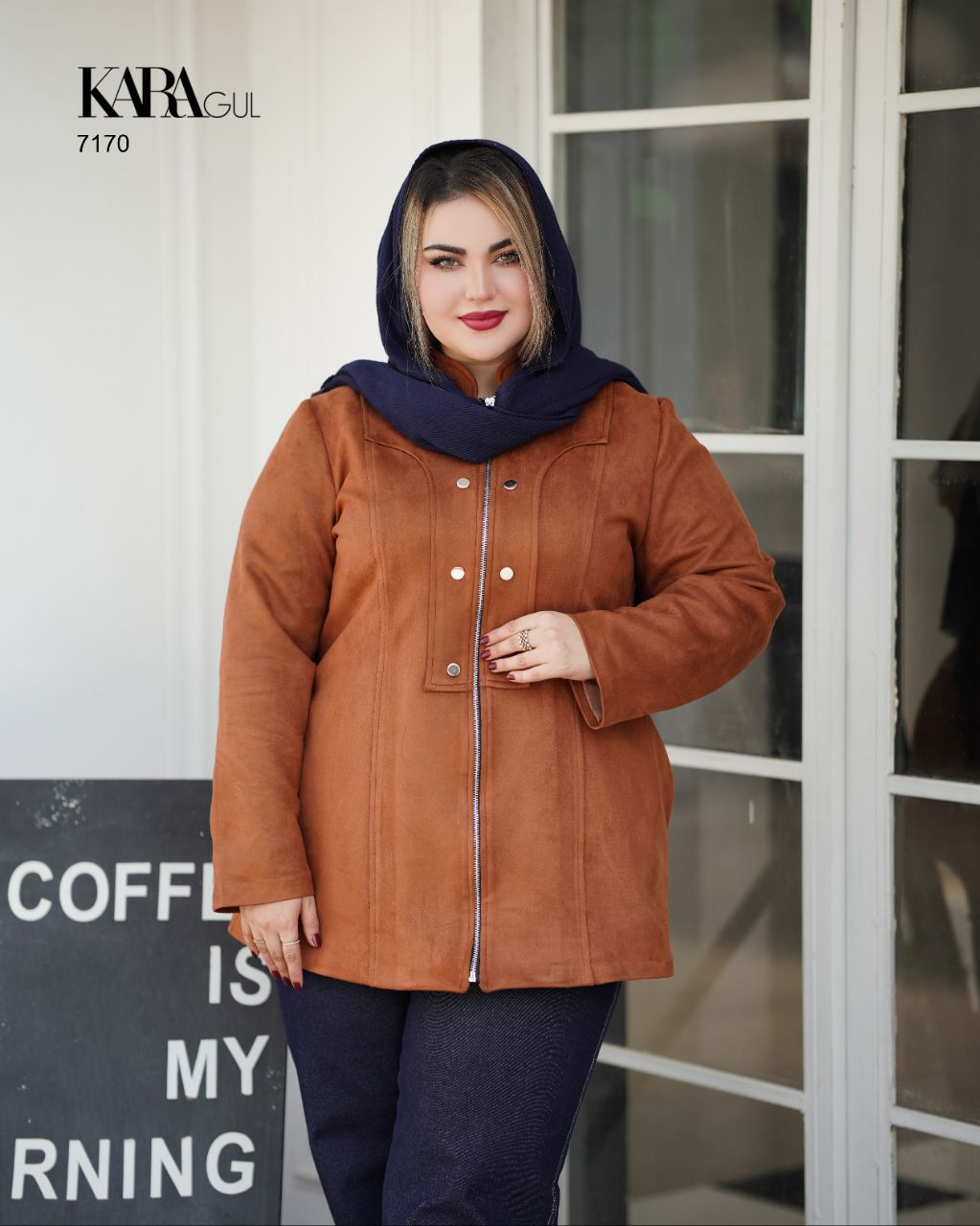کت یقه ایستاده زیپ دار ۷۱۷۰